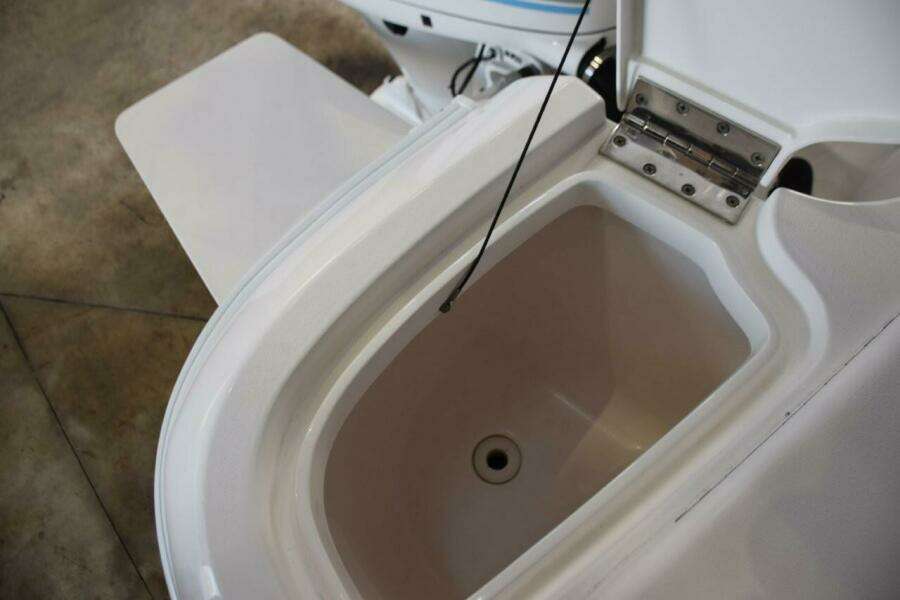 Starboard Side Aft Drained Compartment, Short Term Livewell  Cooler  Trash Compartment