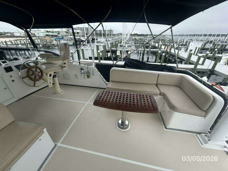 42' Grand Banks flybridge starboard