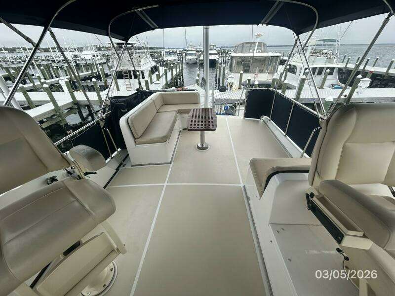 42' Grand Banks flybridge aft