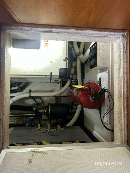 42' Grand Banks engine room access2