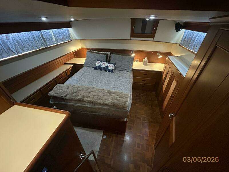 42' Grand Banks master stateroom