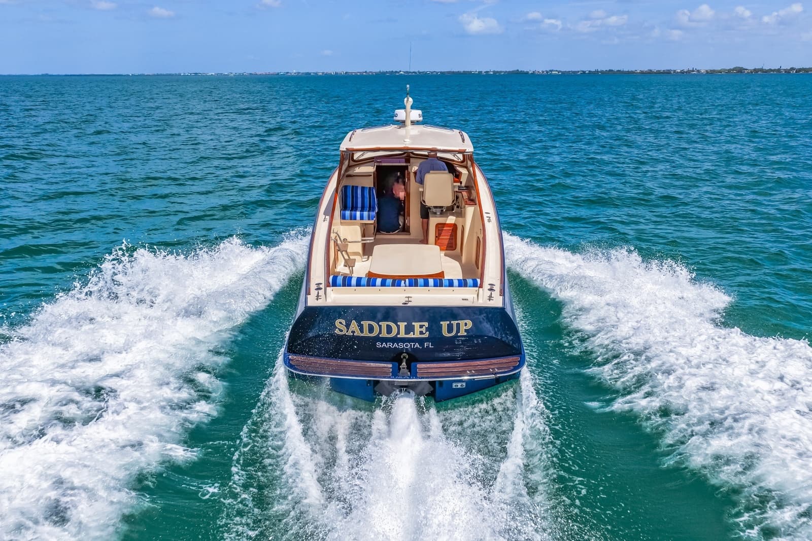 1998 36 Hinckley Picnic Boat Running Shot