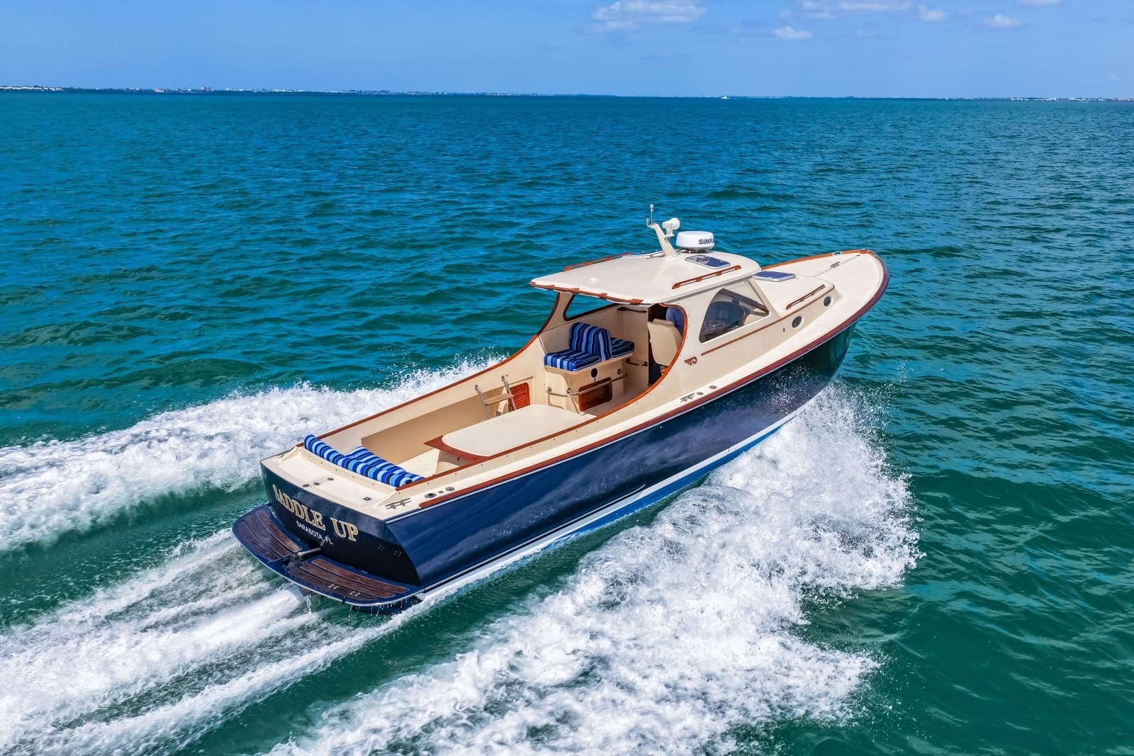 1998 36 Hinckley Picnic Boat Running Shot