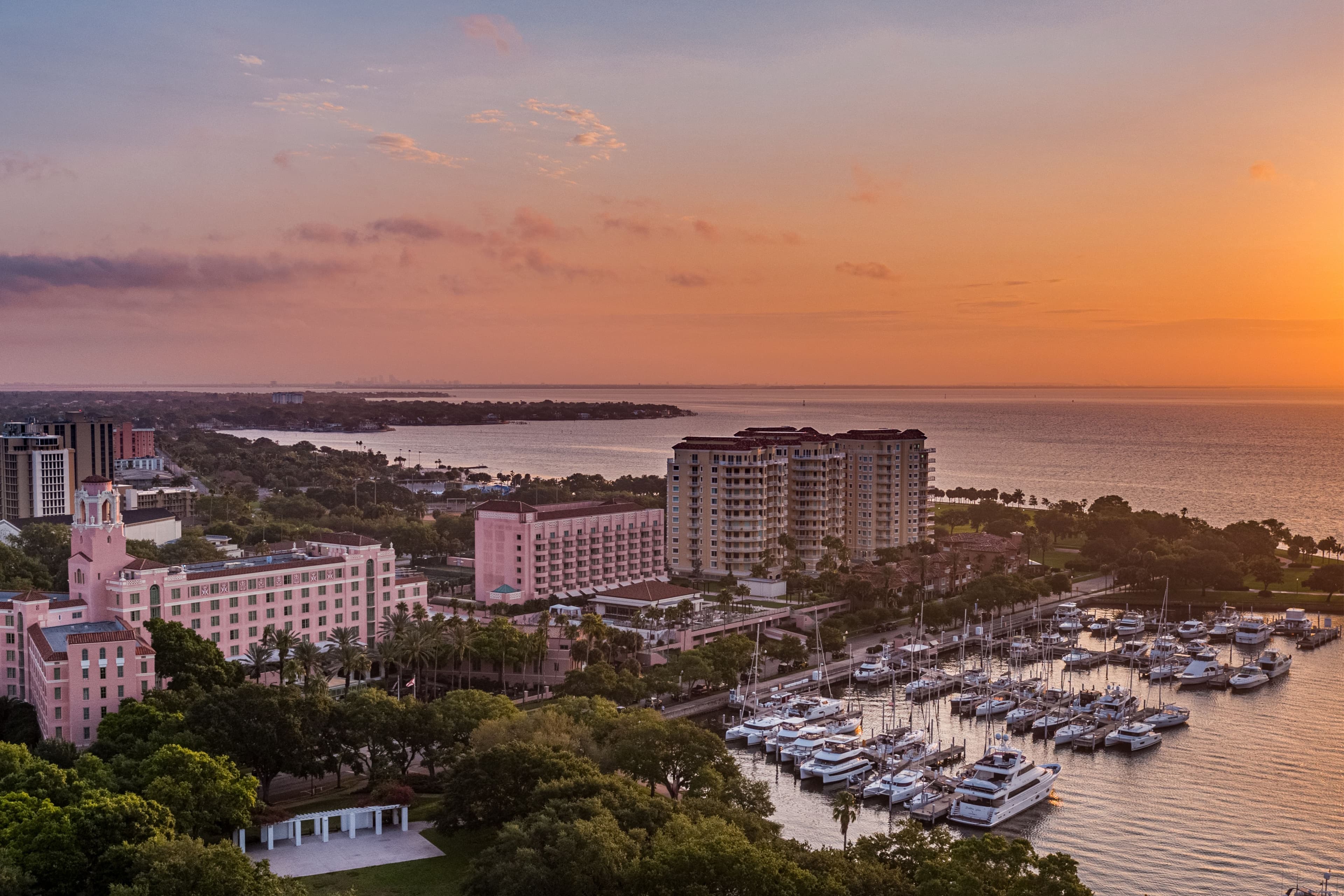 Luxury yacht marina at Tampa Bay